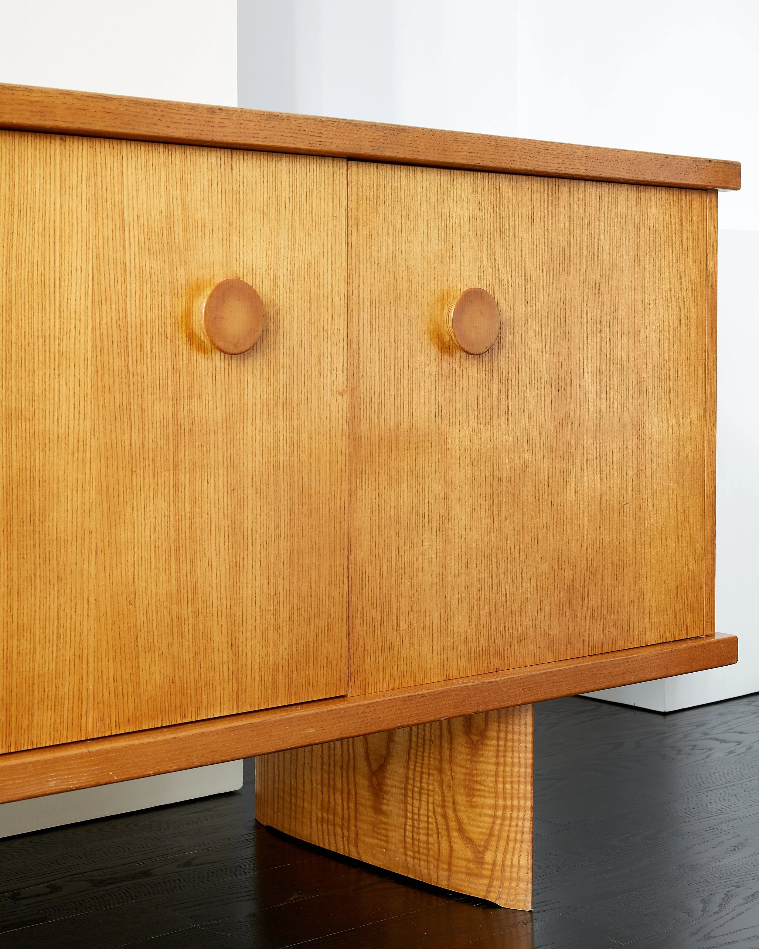 André Chetaille Four Door Cabinet in Ash with Elliptical Legs